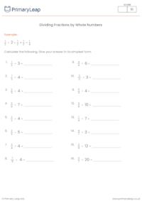 Dividing Fractions by Whole Numbers