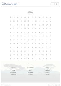 Africa Word Search