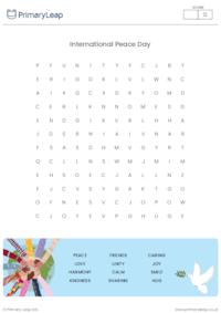 International Peace Day Word Search