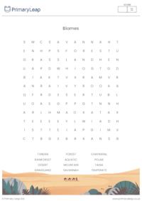 Biomes Word Search