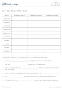 Year 6 Spelling Practice (set 7)
