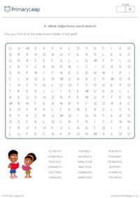 8-Letter Adjectives Word Search