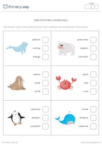 Sea Animals Vocabulary 3