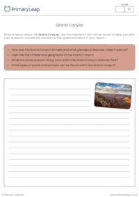 KS2 Grand Canyon Research Activity