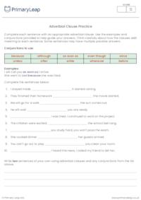 Advanced Adverbial Clause Practice