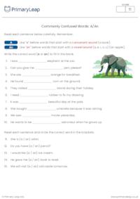 Commonly Confused Words: A/An