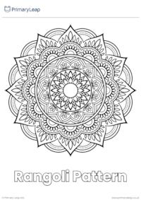 Rangoli Colouring Page