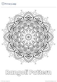 Rangoli Colouring Sheet