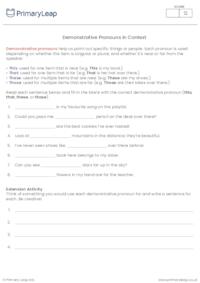 Demonstrative Pronouns in Context