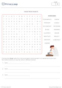 Verbs Word Search