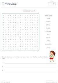 ESL Food Word Search