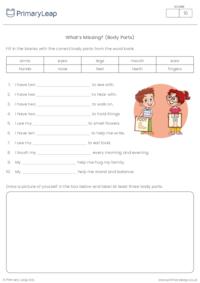 What’s Missing? (Body Parts) Worksheet