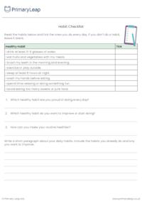 Healthy Habit Checklist