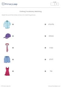 Clothing Vocabulary Matching