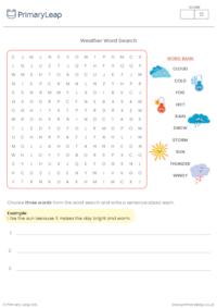 Weather Word Search Activity