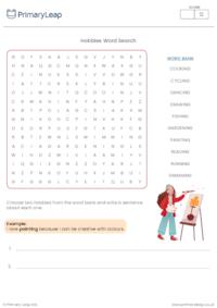 Hobbies Word Search