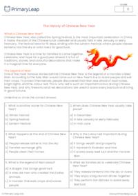 The History of Chinese New Year Comprehension