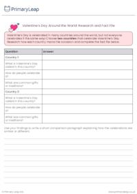 Valentine’s Day Research Activity