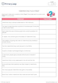 Valentine’s Day True or False?