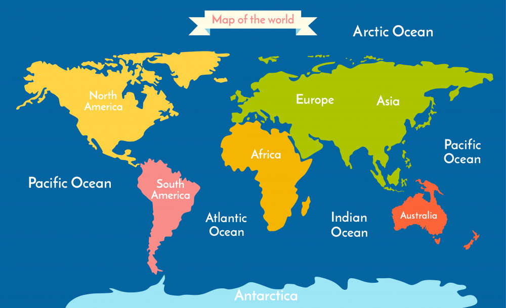 Atlantic Ocean On World Map 