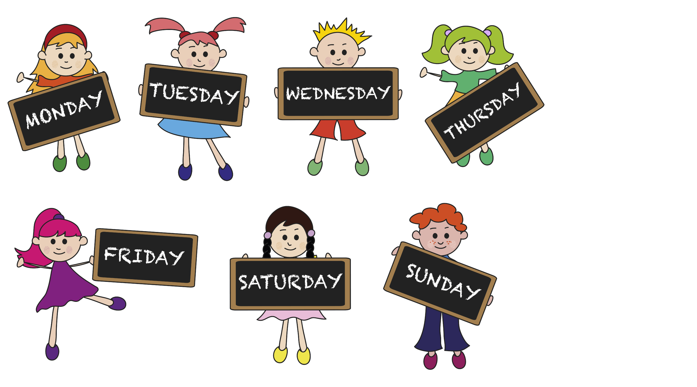 Суббота на английском на часах. Days of the week картинки. Дни недели на английском картинки. Days of the week плакат. Week картинка для детей.