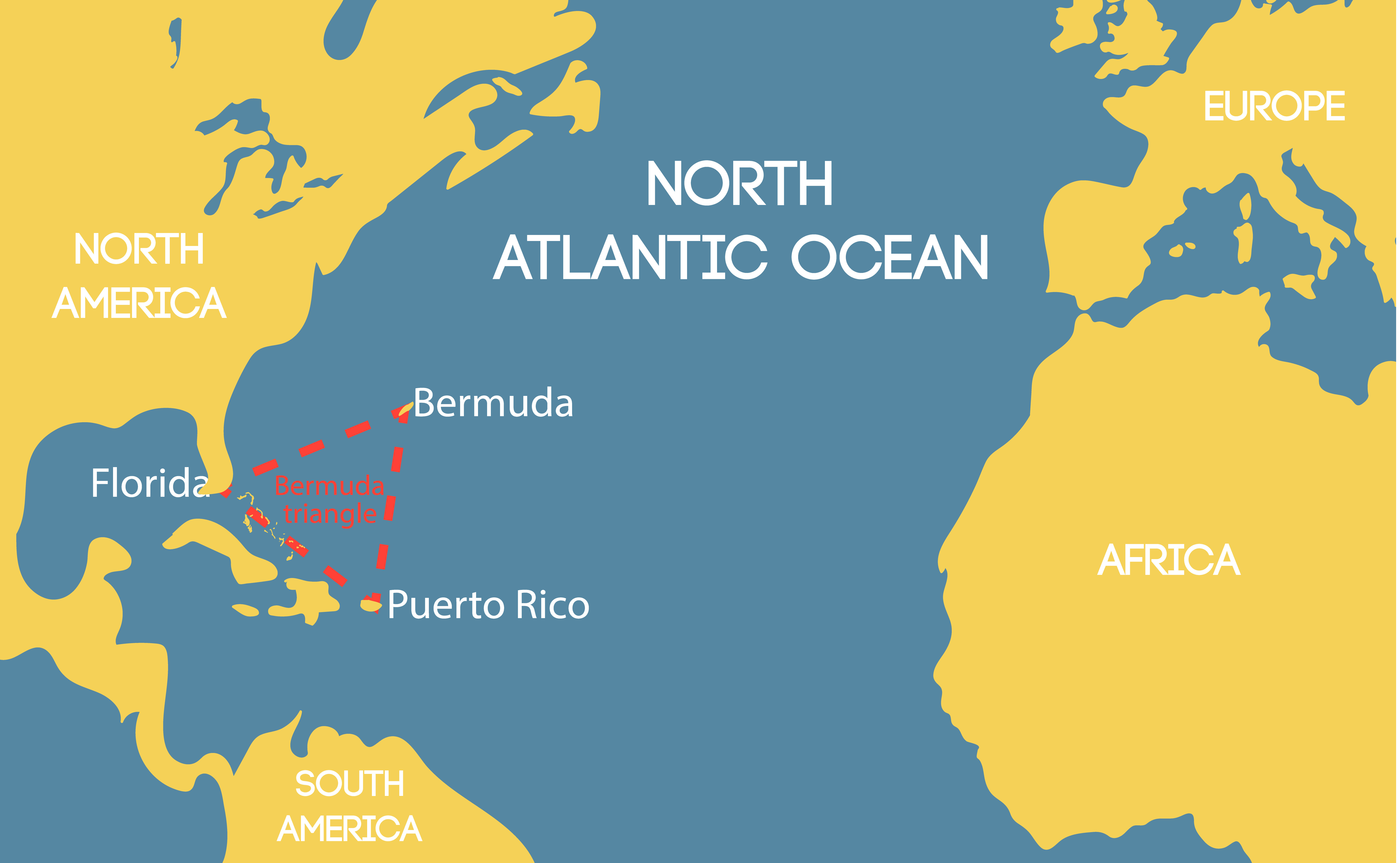 Atlantic Ocean Map For Kids 